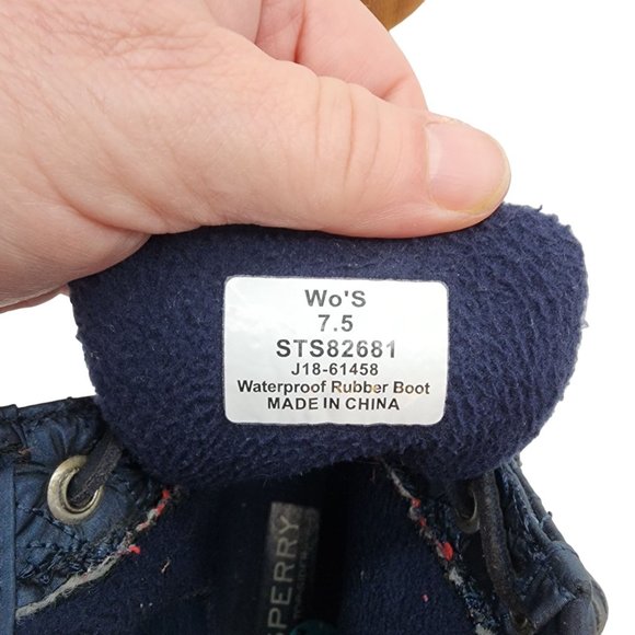 Sperry Saltwater Duck Boot Navy Blue Womens size 7.5 - Picture 8 of 8
